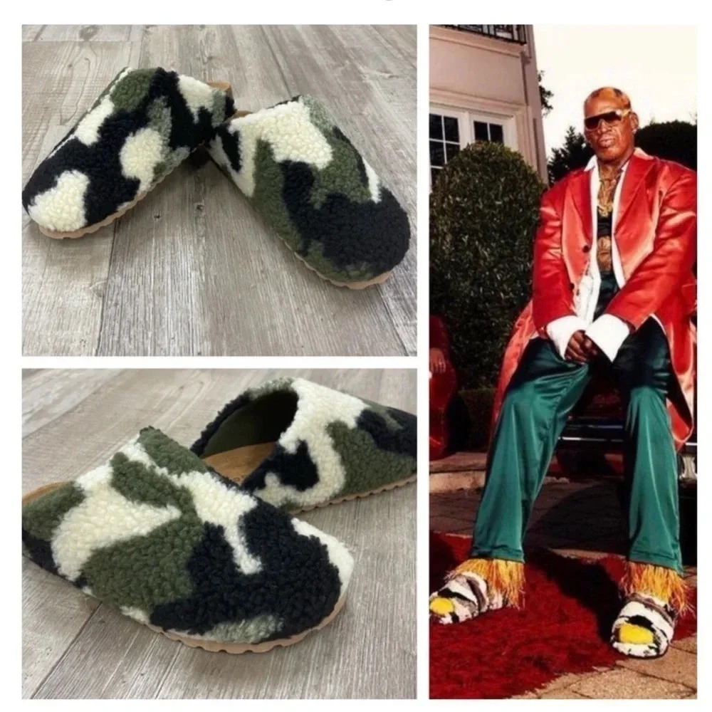 NWT MATCHA COMFY SOFT FAUX SHEARLING SLIPPERS Size 5